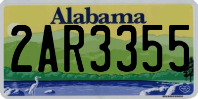 AL license plate 2AR3355
