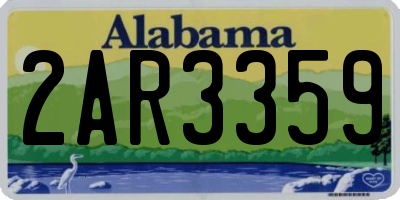 AL license plate 2AR3359