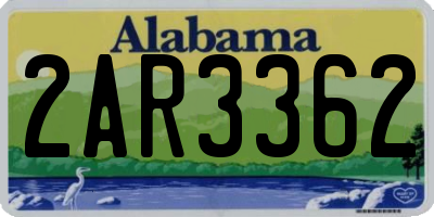 AL license plate 2AR3362