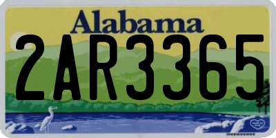 AL license plate 2AR3365