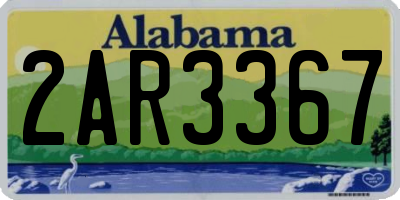 AL license plate 2AR3367