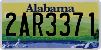 AL license plate 2AR3371