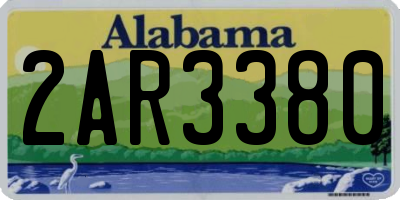 AL license plate 2AR3380