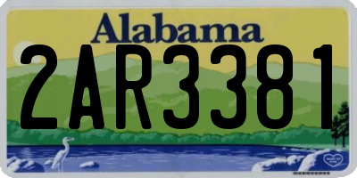 AL license plate 2AR3381