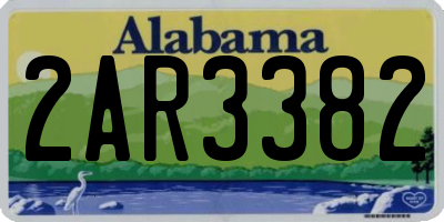 AL license plate 2AR3382