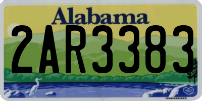 AL license plate 2AR3383