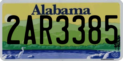 AL license plate 2AR3385
