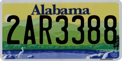 AL license plate 2AR3388