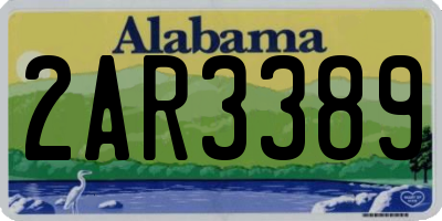 AL license plate 2AR3389