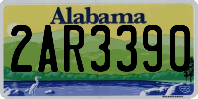 AL license plate 2AR3390