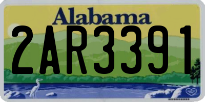 AL license plate 2AR3391