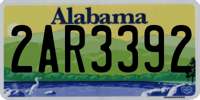 AL license plate 2AR3392