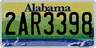 AL license plate 2AR3398