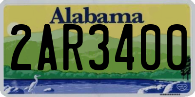 AL license plate 2AR3400