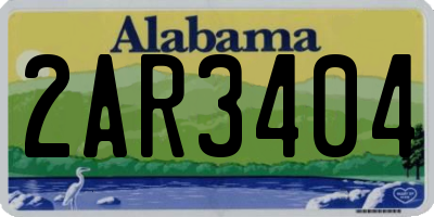 AL license plate 2AR3404