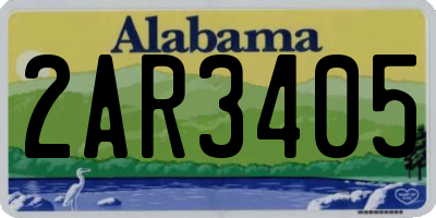 AL license plate 2AR3405