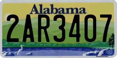 AL license plate 2AR3407