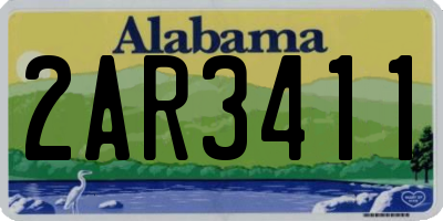 AL license plate 2AR3411