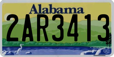 AL license plate 2AR3413
