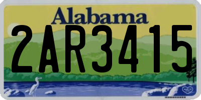 AL license plate 2AR3415