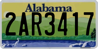 AL license plate 2AR3417