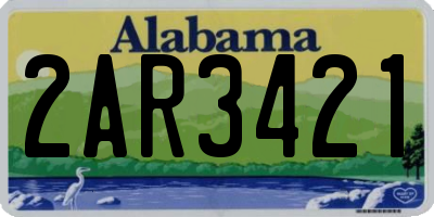 AL license plate 2AR3421