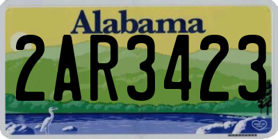 AL license plate 2AR3423