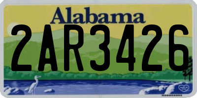 AL license plate 2AR3426