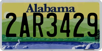 AL license plate 2AR3429