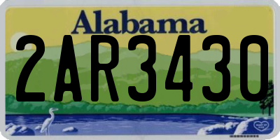 AL license plate 2AR3430
