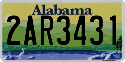 AL license plate 2AR3431