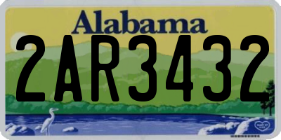 AL license plate 2AR3432