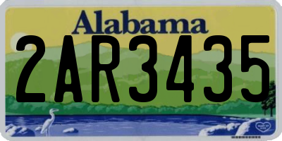 AL license plate 2AR3435