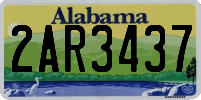 AL license plate 2AR3437
