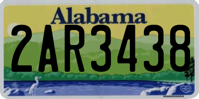 AL license plate 2AR3438