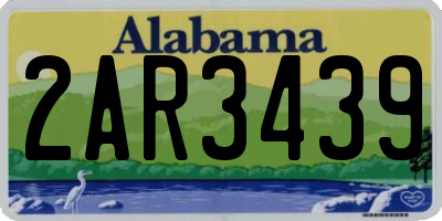AL license plate 2AR3439