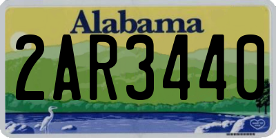 AL license plate 2AR3440