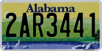 AL license plate 2AR3441