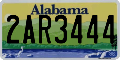 AL license plate 2AR3444