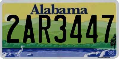 AL license plate 2AR3447