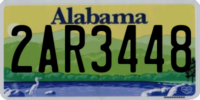 AL license plate 2AR3448