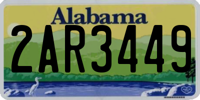 AL license plate 2AR3449