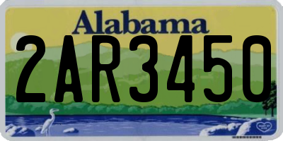AL license plate 2AR3450