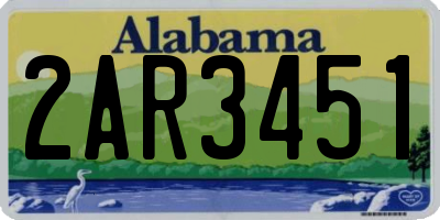 AL license plate 2AR3451