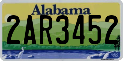 AL license plate 2AR3452