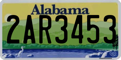 AL license plate 2AR3453