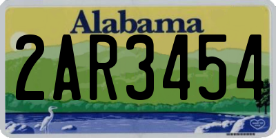 AL license plate 2AR3454