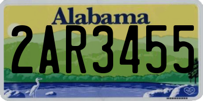 AL license plate 2AR3455