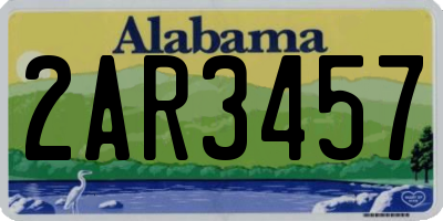 AL license plate 2AR3457