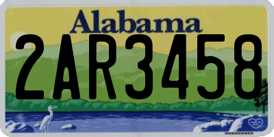 AL license plate 2AR3458